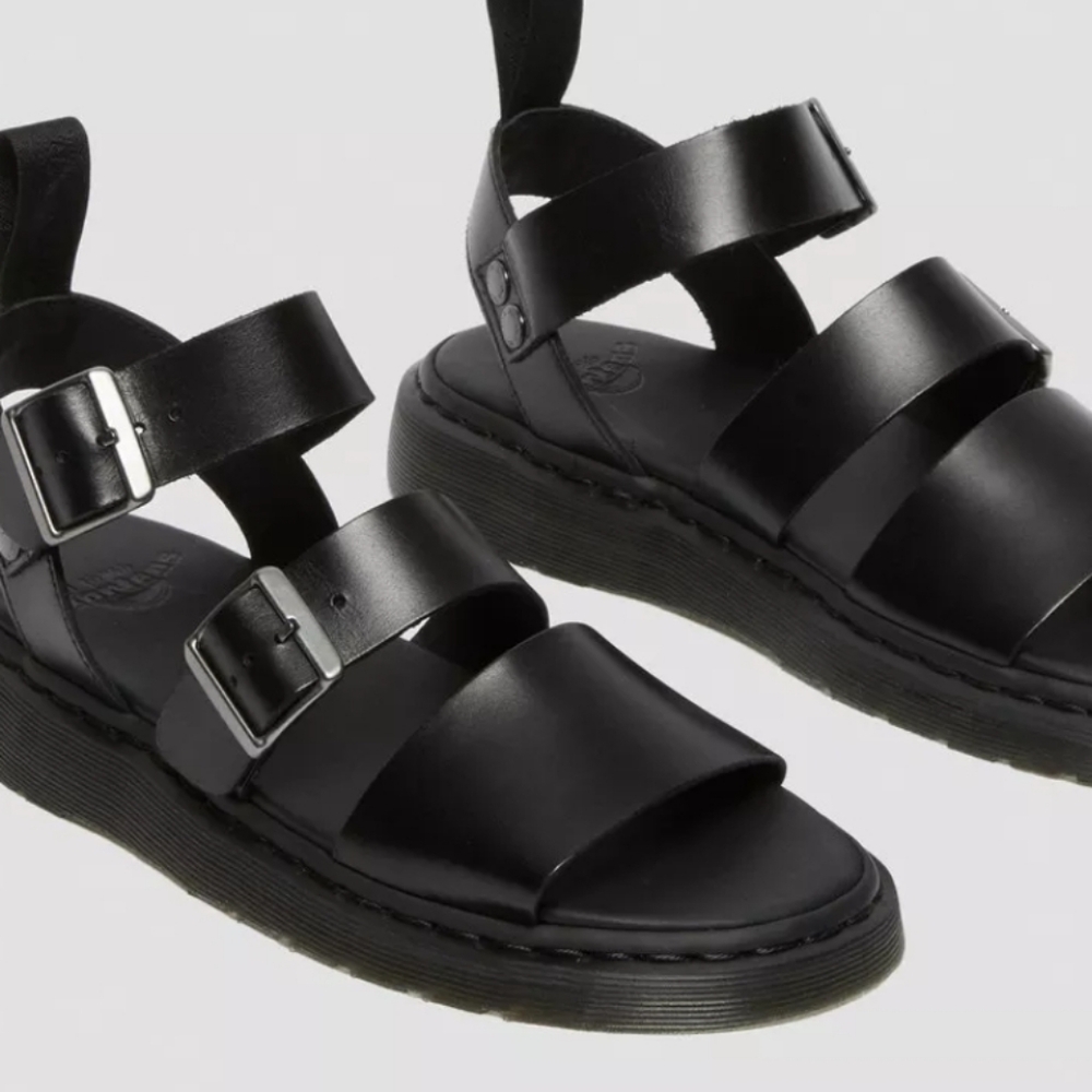 Dr. Martens Gryphon Brando Leather Gladiator Sandals- Black